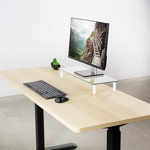 Vista 7 de VIVO - Mesa/tablero universal de 1.52 m x 60 cm (60 x 24 in) para escritorio de oficina y hogar con altura ajustable. Madera clara