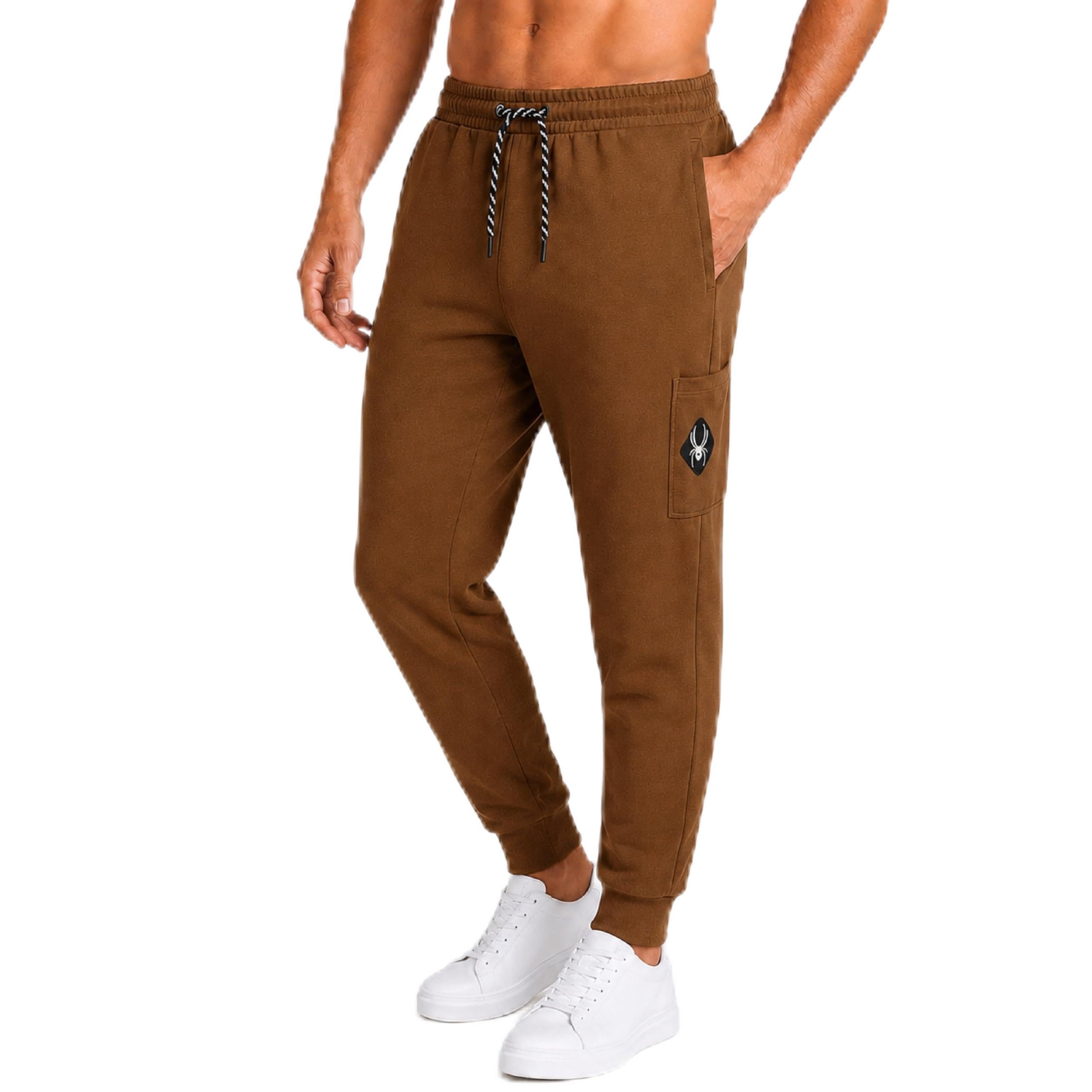 Spyder Men's Saddle Cargo Jogger Sweatpants - Soft Poly Fleece Joggers With Drawcord Waistband And Side Cargo Pockets (Sizes: S-Xl), Large