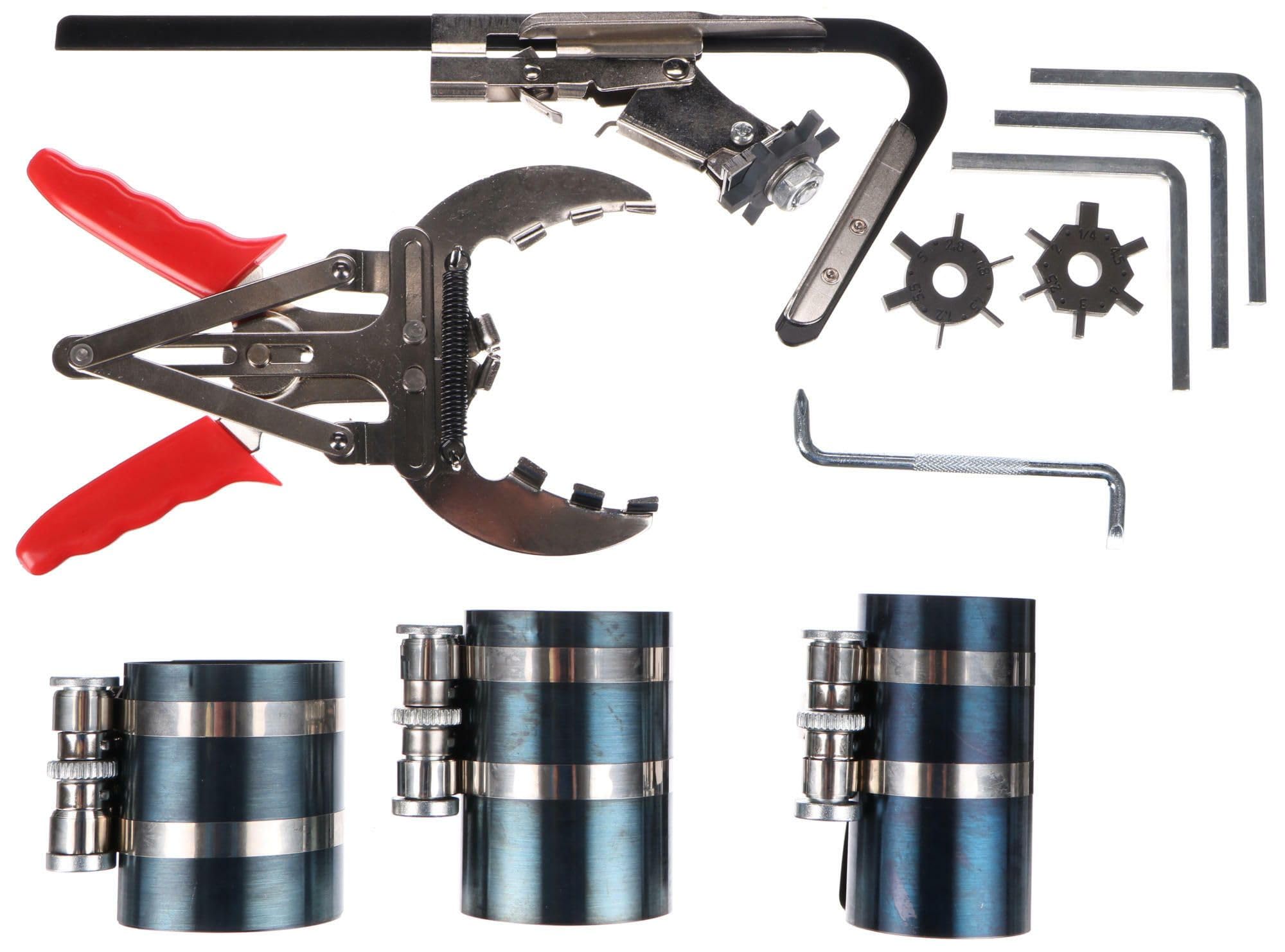 MECHANIC PISTON SET 11 | Kit de desmontaje de anillo de pistón | 11 piezas | quitar y limpiar anillos de pistón | robusto maletín de herramientas
