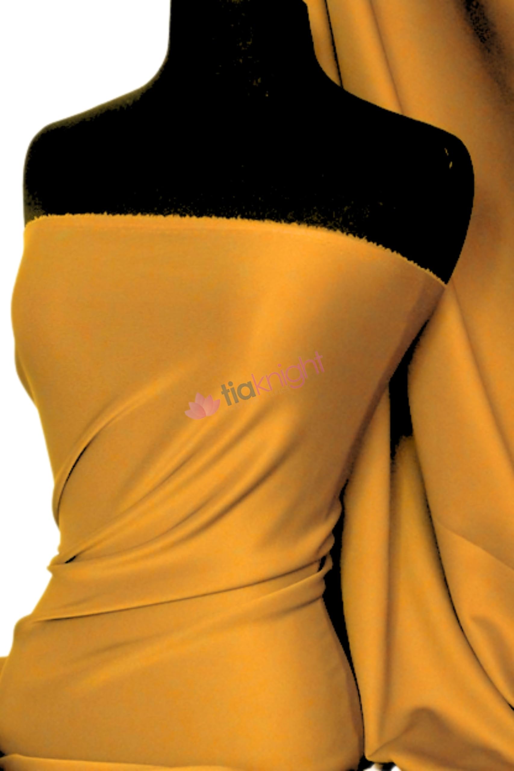 Scuba Bodycon Dress Fabric | Stretchy & Thick Body Control Material | 148 cm Wide | Sold by The Metre | Same Day Dispatch | by Tia Knight (Mustard, 1 Metre)