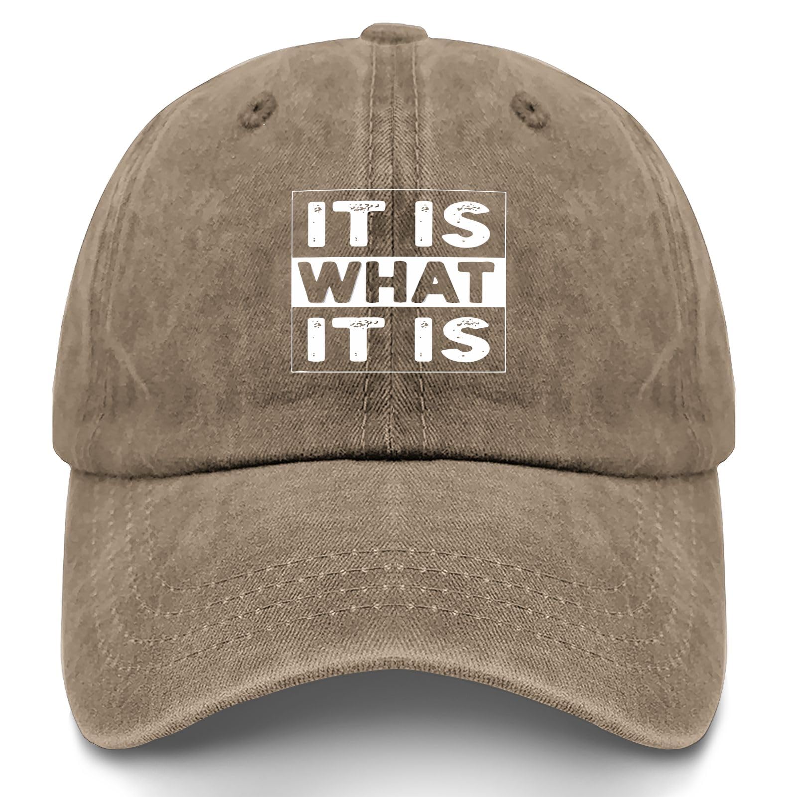 IT is Whats IT is Hats for Mens Classic Washed Distressed Baseball Caps