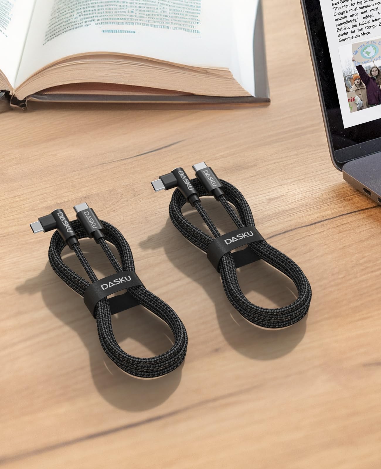 Dasku Cable USB C a C de 90 grados