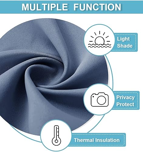Miniatura 7 de RYB HOME - Cortinas blackout con aislamiento térmico, cortinas de privacidad para dormitorio, sala de estar, comedor, armario, 42 x 63 pulgadas