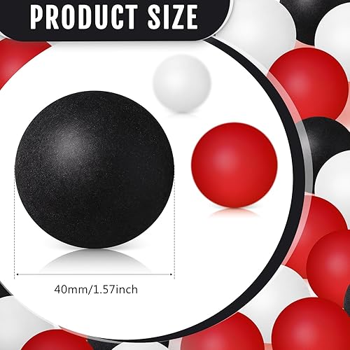 Miniatura 2 de Paquete de 100 pelotas de tenis de mesa, bolas de plástico multicolor de 1.575 pulgadas, bolas de cerveza de 1.575 pulgadas, bolas pequeñas a