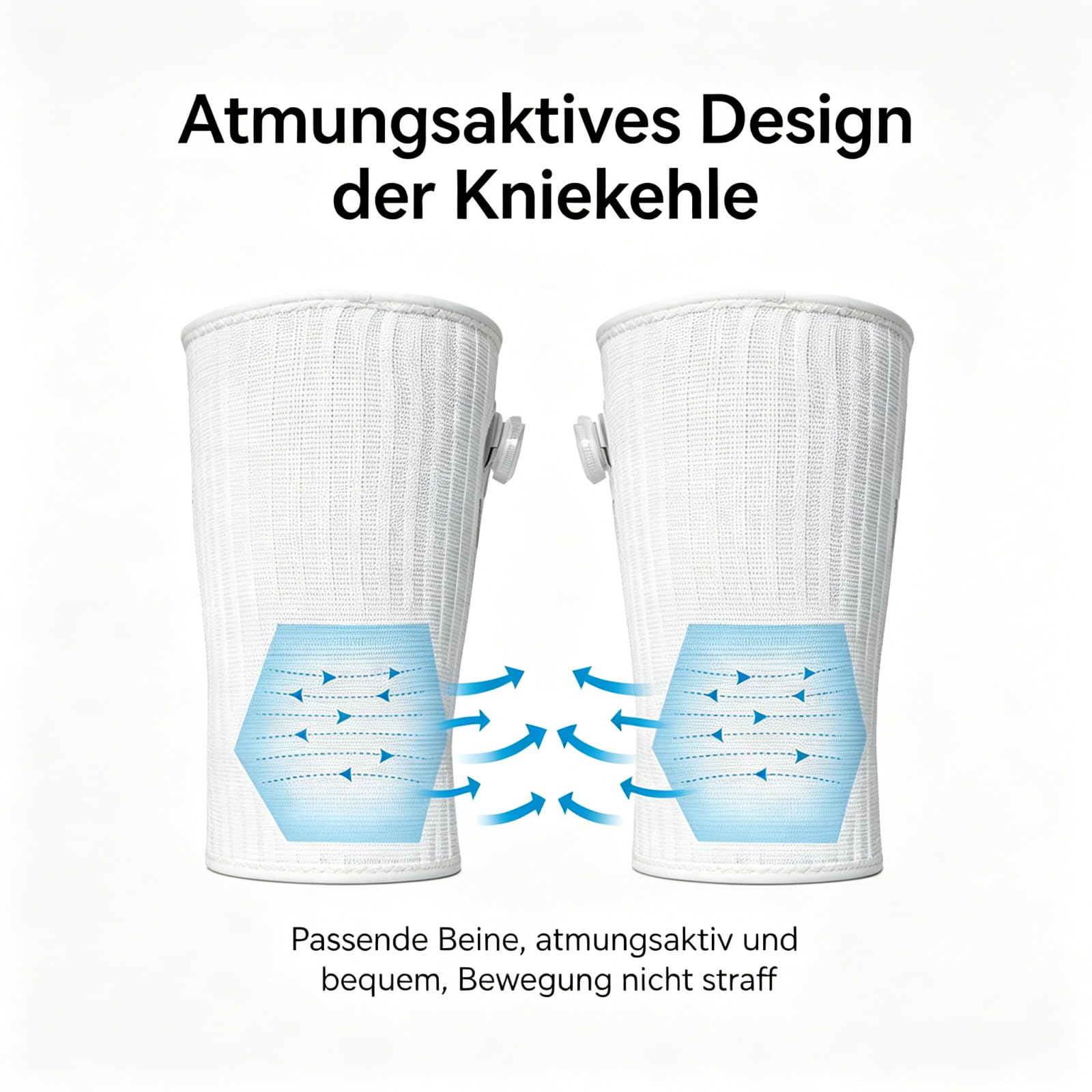 VILAO Kniebandage mit Drehverschluss, Patellarschutz, 3D-Kompression & Rutschfest für Alltag, Arbeit, Laufen und Fitness-Sportarten (2 Schwarz,XXL)