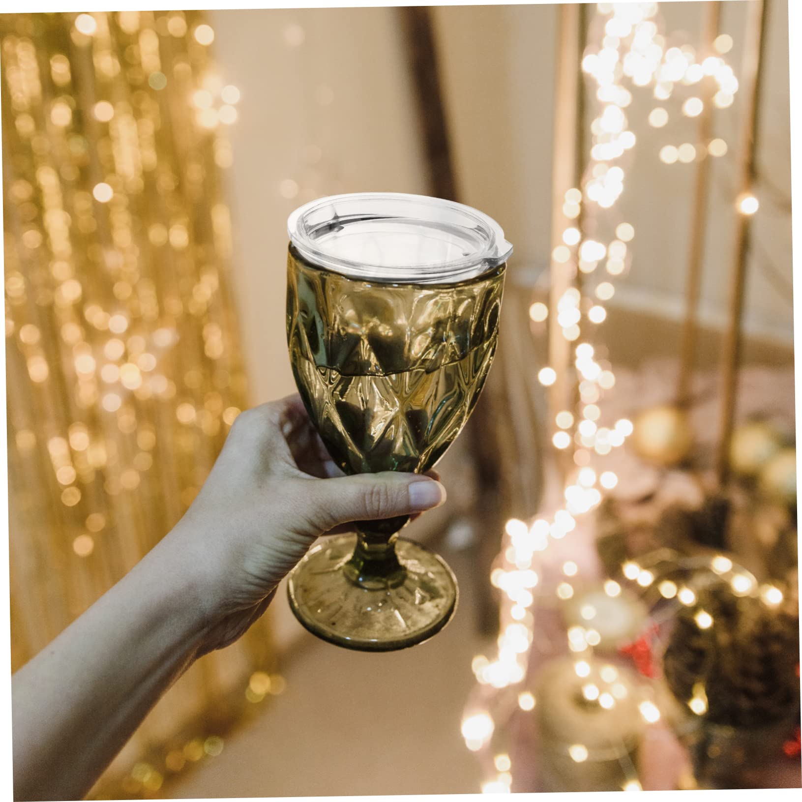 LAPYAPPE 4pcs Tumbler Lids Airtight Replacement Covers for Tumblers and Cup Lids for Wide Mouth Cups for Use