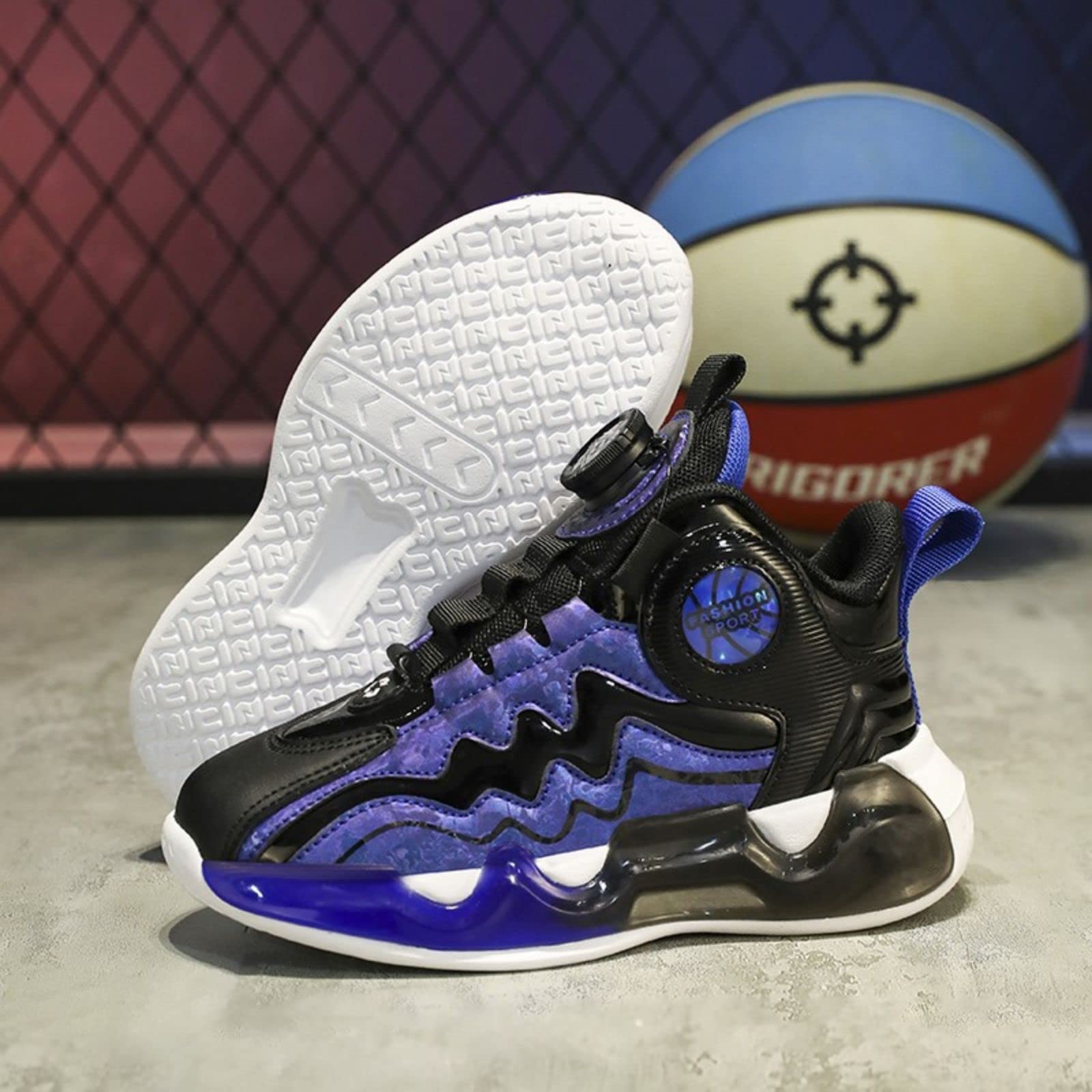 Neue Kinder Basketballschuhe Kinder Sportschuhe Twist Schnalle Turnschuhe Jungen und Mädchen Basketballschuhe