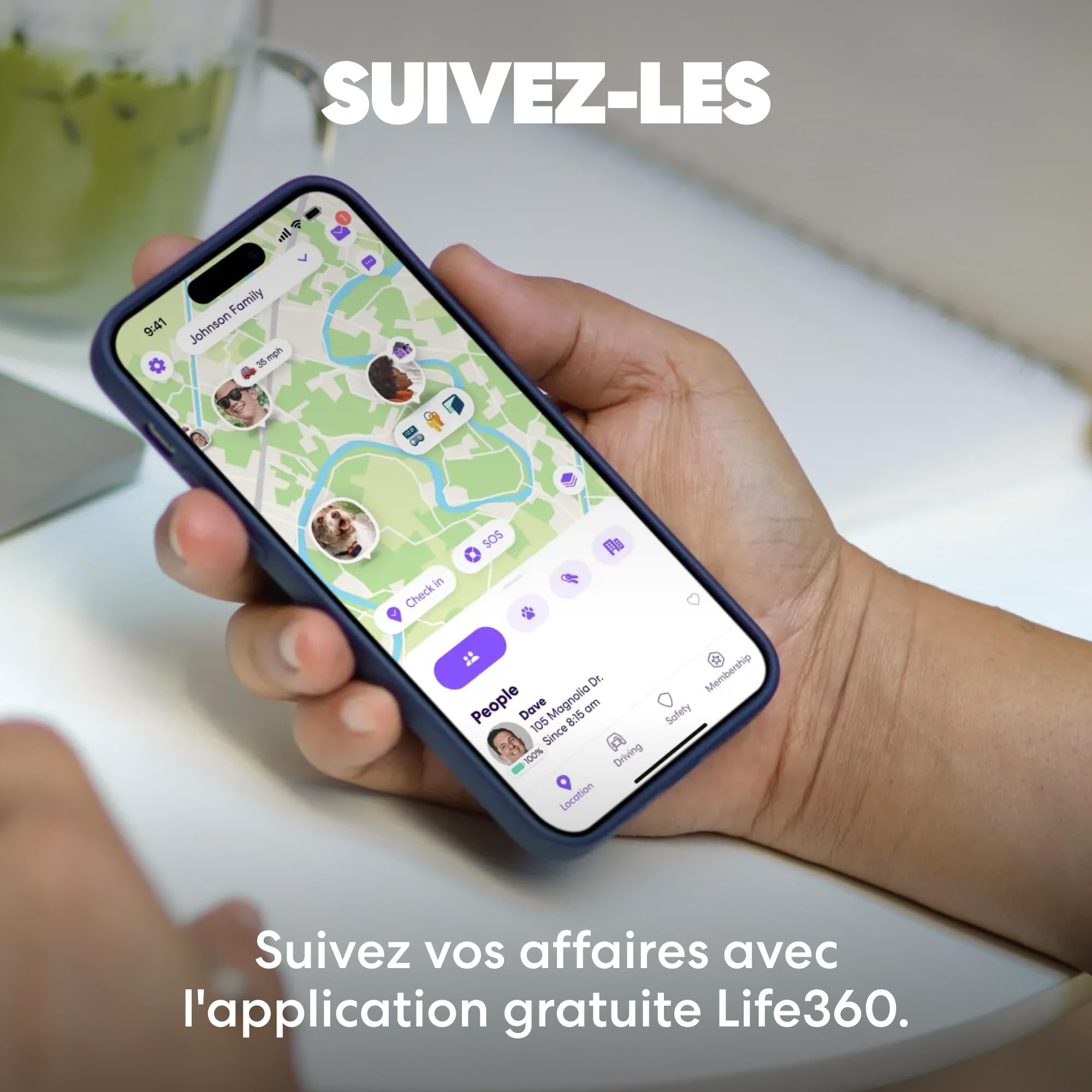 Life360 Tile - Tracker Bluetooth, détecteur de clés et localisateur d'objets pour clés, Sacs & Autres. Détecteur de téléphone. Compatible avec iOS & Android. Lot de 4 (Couleur)