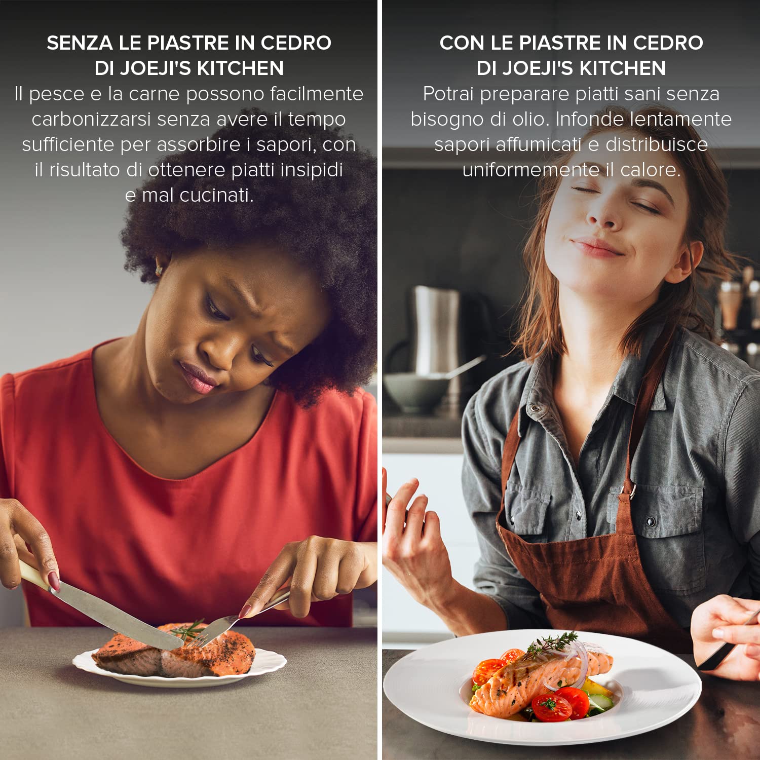 Joeji's Legno per affumicatura per grigliate BBQ e placcatura cibi, Set 6 Pezzi tavola di Legno per sapori affumicati, Cibo Sicuro sui Fogli per Barbecue, griglia Legno e legni affumicatura