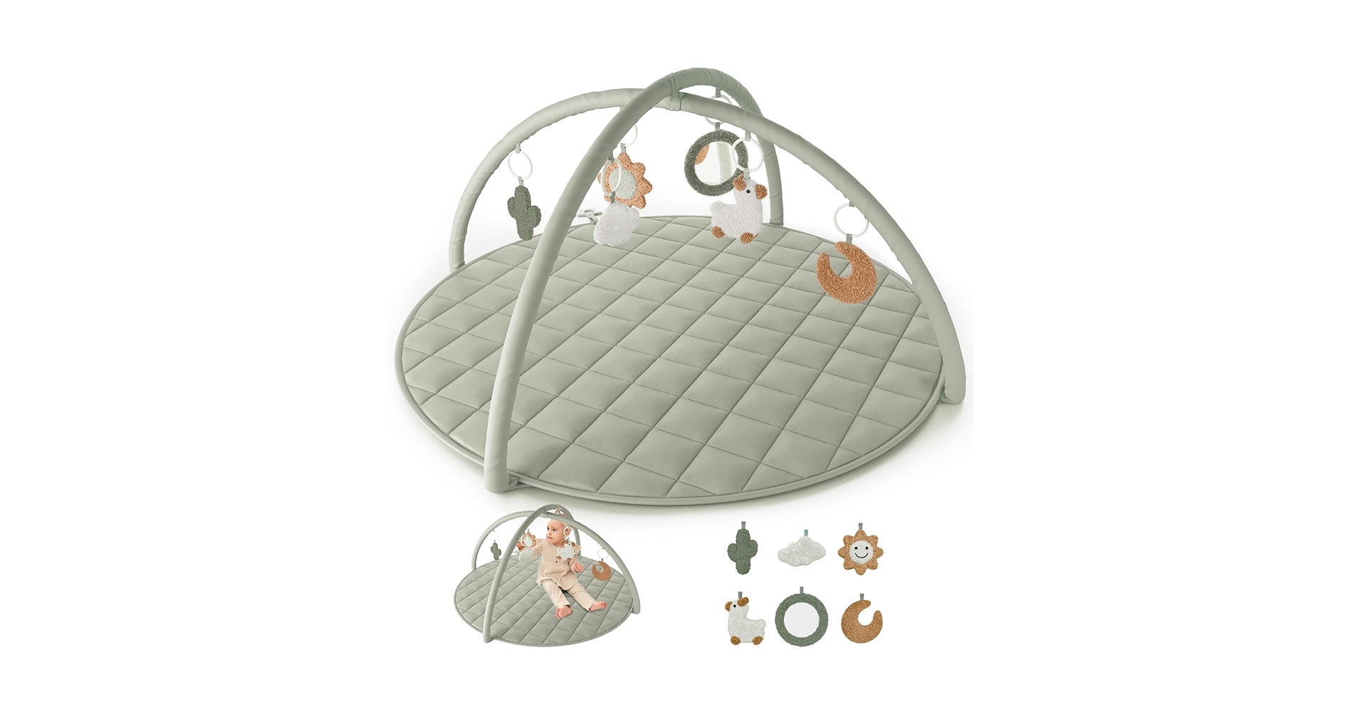 Amazon.com : Beautiful Baby Play Gym and Tummy Time Mat