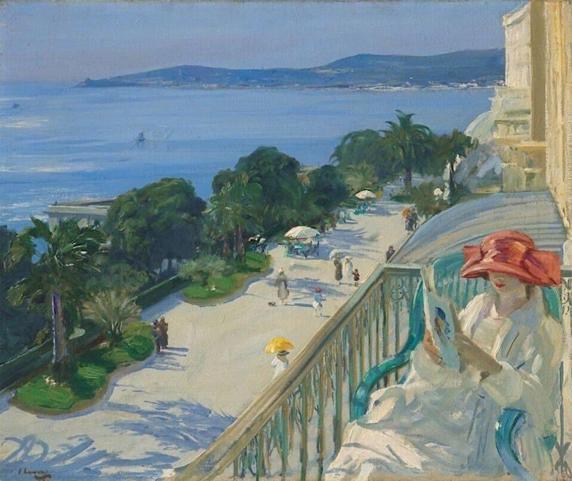 POSTERIIk Vintage Art Print Images Pictures Print the Terrace Cap D'ail by John Lavery Modern Colour Posters for Office Home Decor 60x90cm