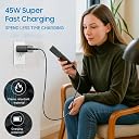 45W GaN Type- C Super Fast Charger Compatible with Samsung Galaxy S26/S25/S24/S23/S22/S21/S20(Ultra/Plus/Fe),A56/A55/A35/M56/M35/M16 (S,M,F,Z,A)...All Series & Other Devices gallery image