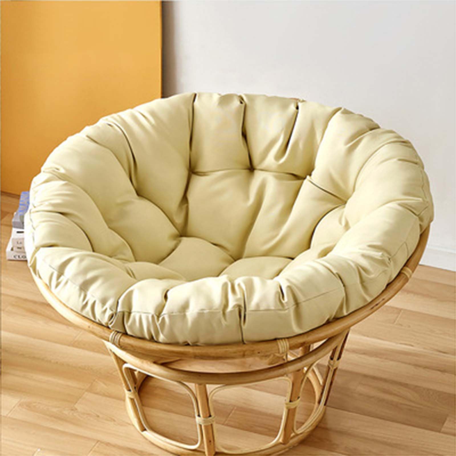 Papasan Chair Indoor Chair With Cushion Indoor Natural Cane Bedroom Chair Outdoor Suitable For Hanging Garden Replacement Cushions Decorative Items To Decorate Old Chairs,D,70x70cm