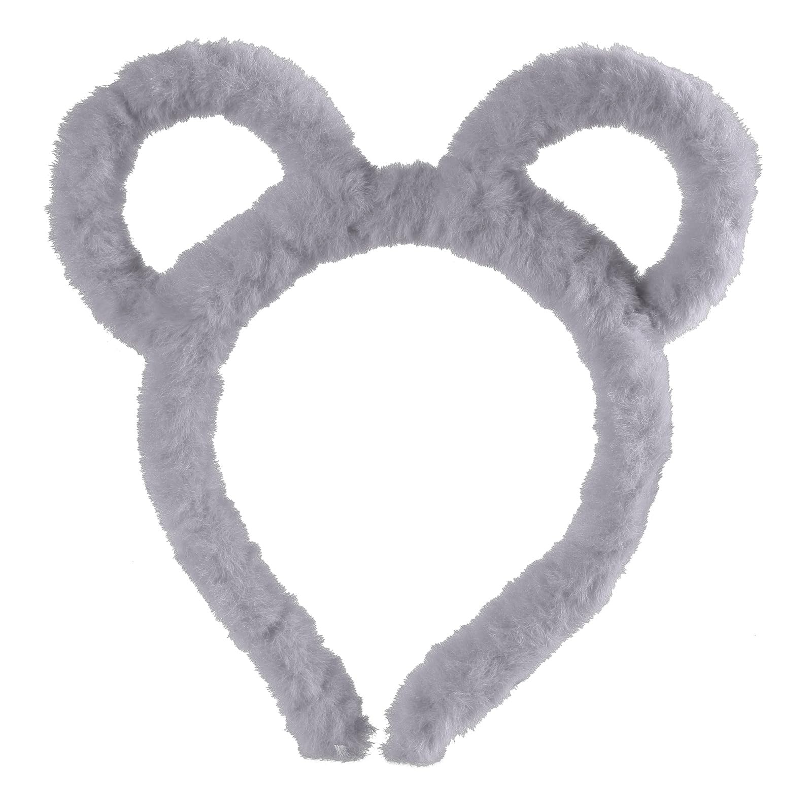 Fentency Korean Women Winter Thick Plush Headbands Cartoon Round Mouse Bear Ears Hair Hoop Candy Color Makeup Metal Bandana Gifts