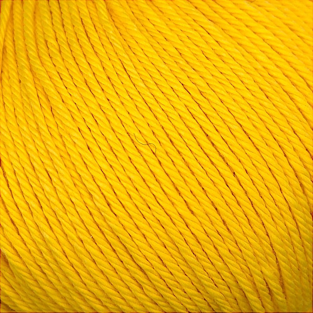 100% Cotton Double Knitting Yarn - Soft, Matte Finish - Lightweight & Breathable - Ideal for Summer Garments, Baby Items & Accessories - 50g - Simply Cotton DK 509 Cowslip