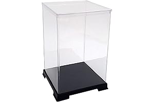 Transparent Plastic Figure Doll Case W With Adjustable Tiers and Front Doors