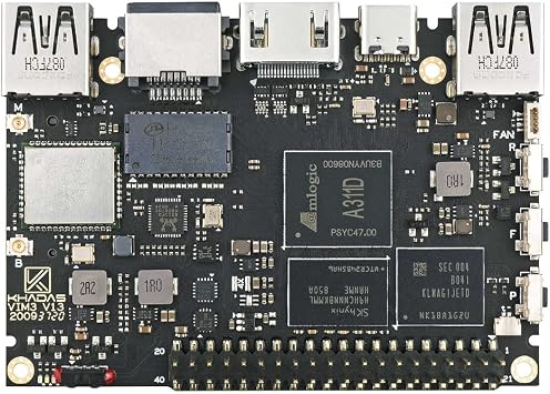 Khadas Single Board Computer VIM3 Basic SBC CPU by Amlogic, A311D, LPDDR4, 2GB RAM, 16GB eMMC.BT5.0 Wi-Fi RSDB