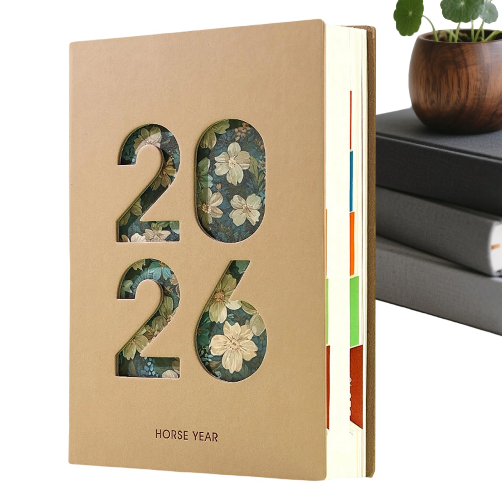 Planificateur 2026 Calendrier A5 Avec Papier Épais Et Cuir PU
