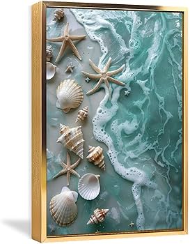 Amazon.co.jp: 絵画 ビーチの美しい貝殻インテリア 絵画 静物の写真 Amazon.co.jp: 絵画 ビーチの美しい貝殻インテリア 絵画 静物の写真