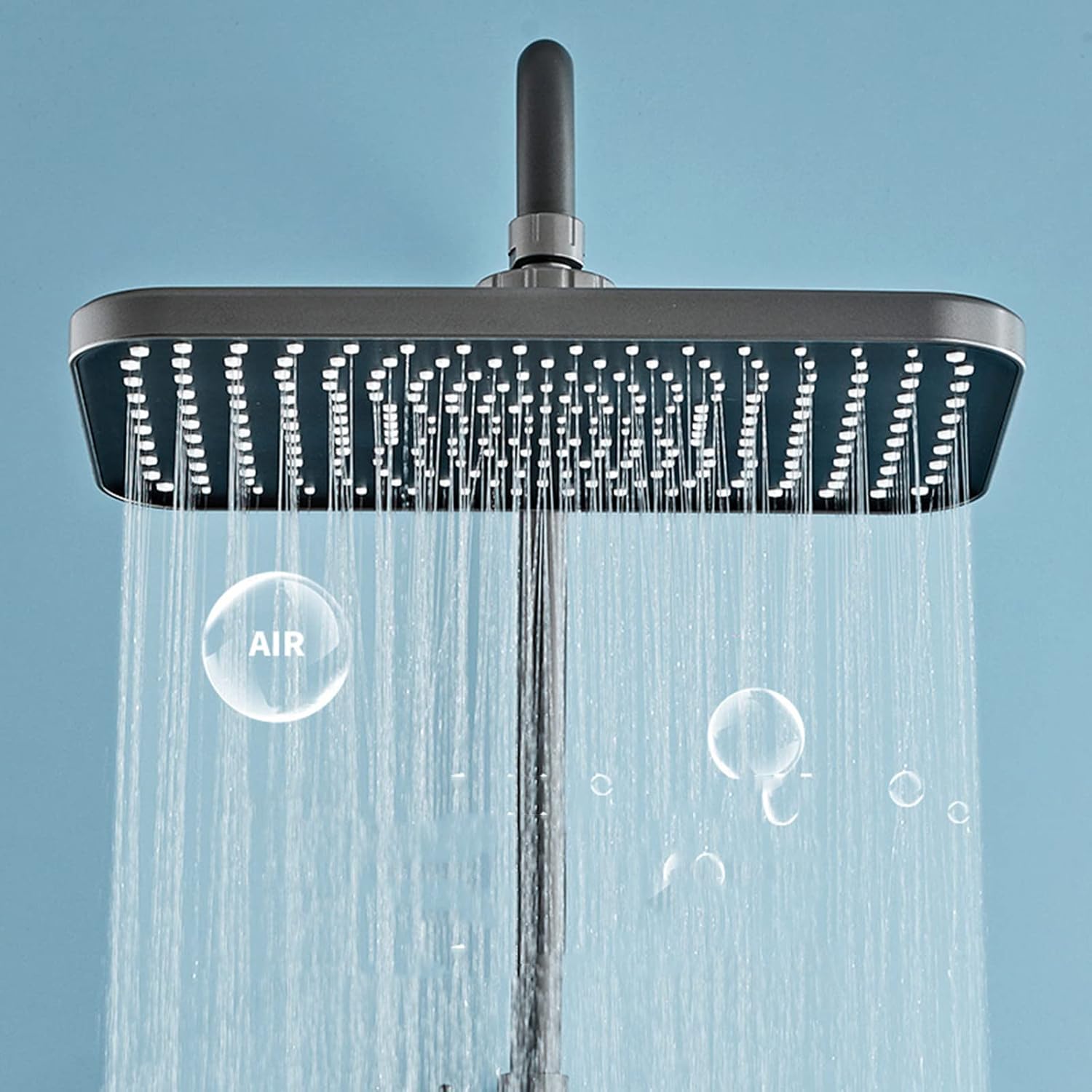 Gray Shower System Digital Display Shower Faucet Set Bathroom Shower Fixtures with 360° Swivel Tub Spout, Rain Shower Head, Hand Shower and Bidet Sprayer