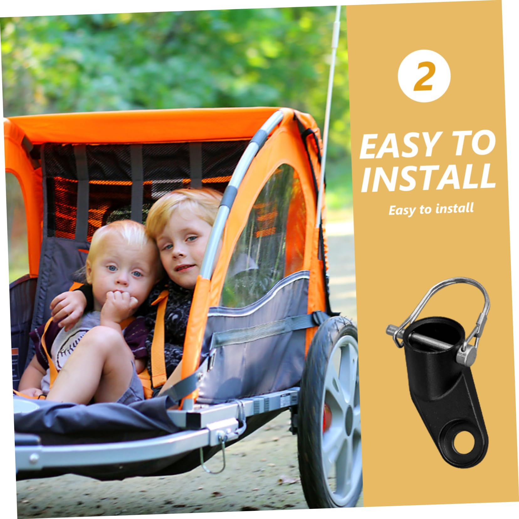 Toddmomy Bike Trailer Hitch Connector Bicycle Trailer Coupling for Bicycles Hitch