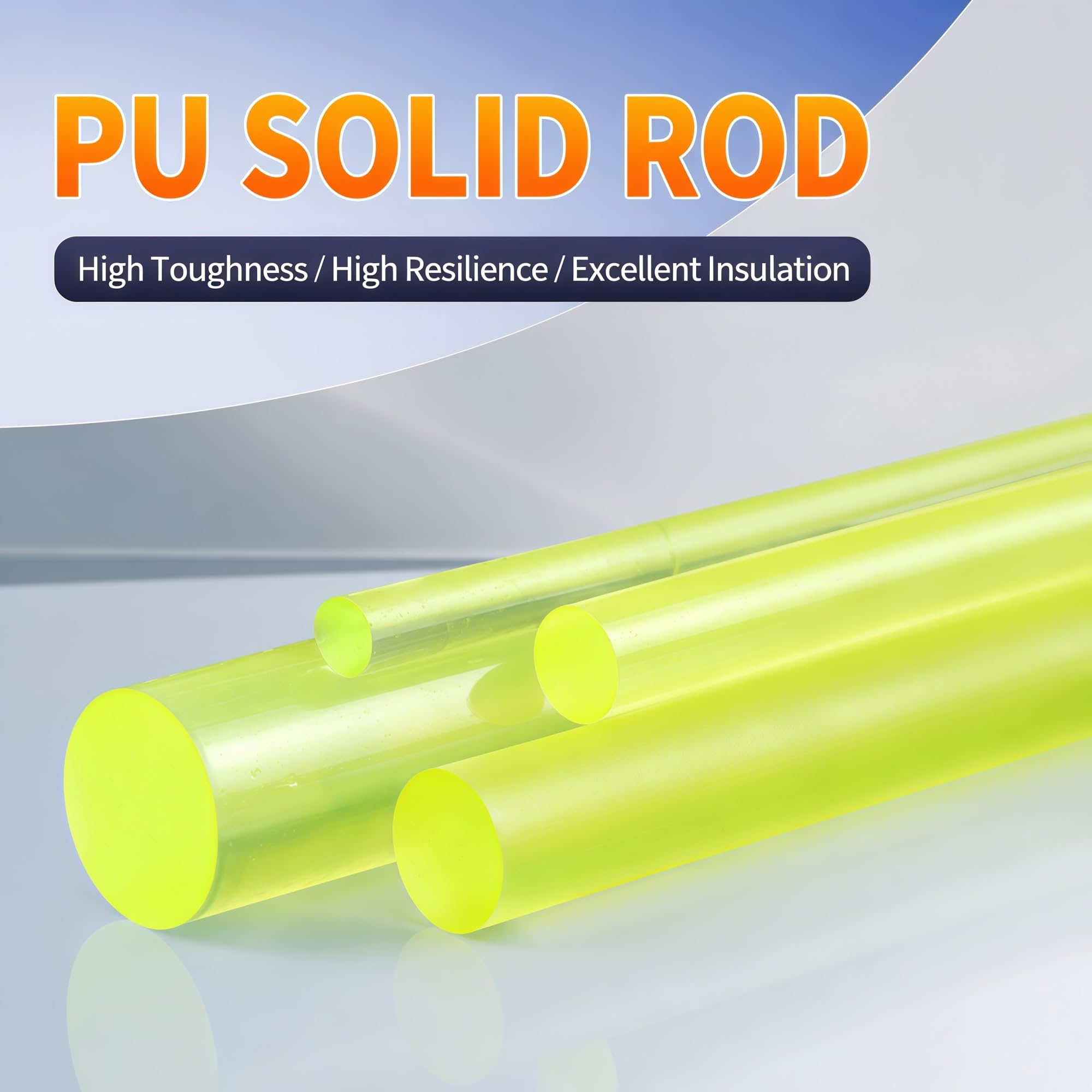 PU-Stab Ø4-50mm, 500mm,Stoßdämpfende & verschleißfeste Gummistange
