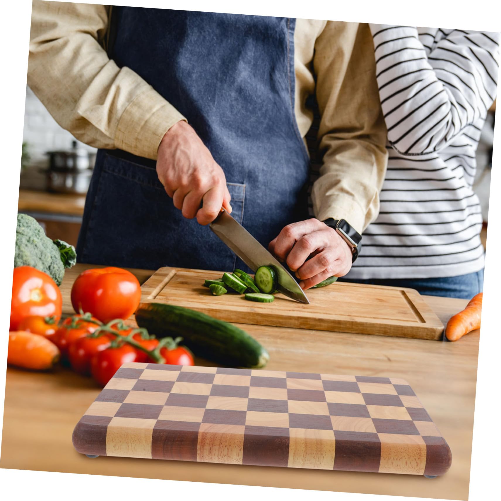 Zerodeko Tagliere in Legno di Acacia per Carne e Verdura, Facile da Usare, Resistente a Usura e Crepe, per Preparare Pasti in Famiglia