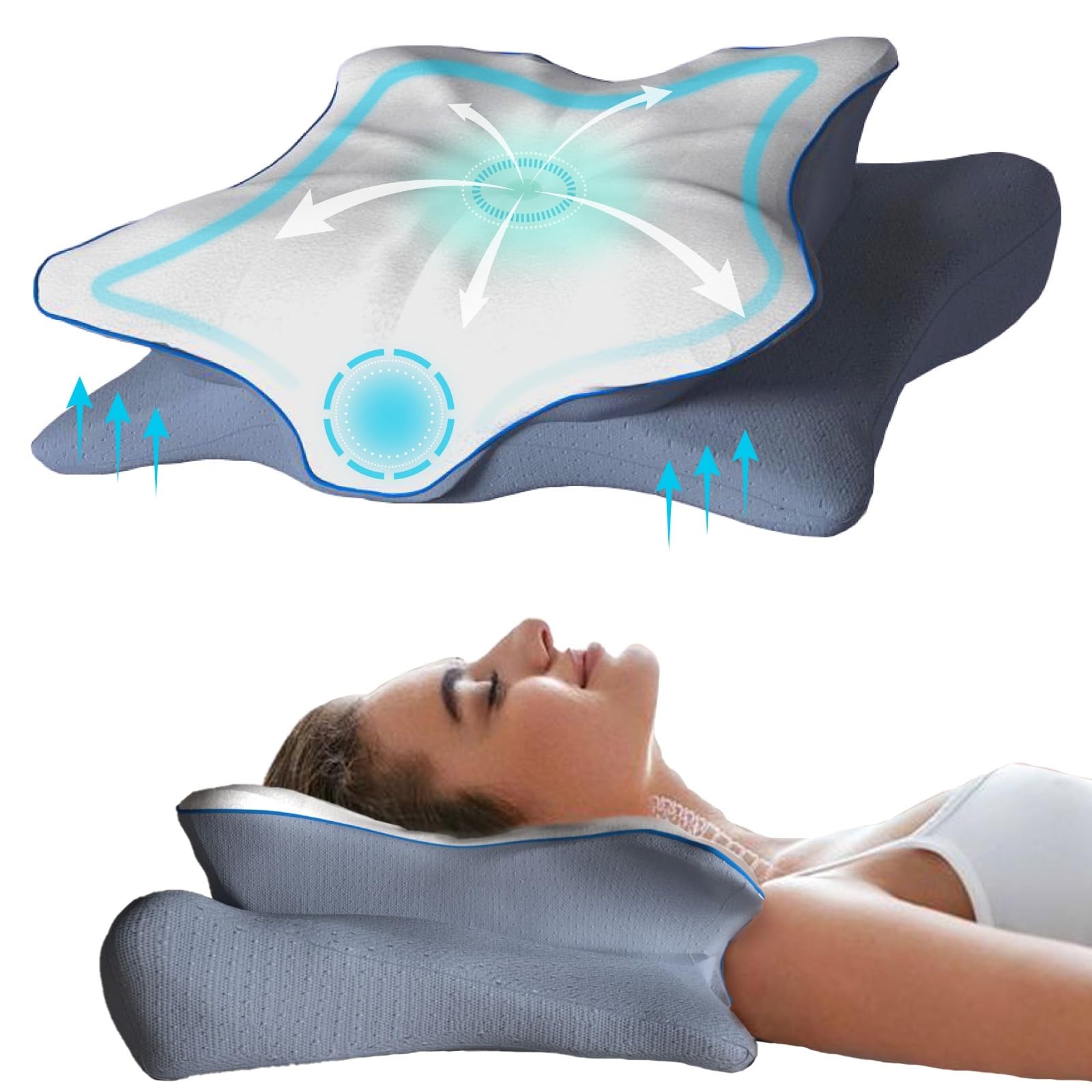 Amazon.com: MY HOMEBOUND Cervical Pillow,Contour Memory Foam