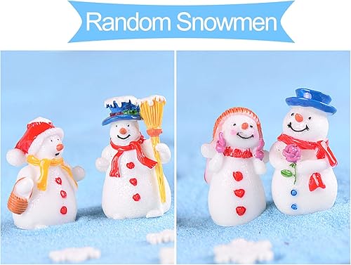 Vista 3 de KUUQA Mini Christmas Trees Bottle Brush Trees with Snowmen Reindeer, 31Pcs Christmas Village Sets Village Accessories Ornaments for Christmas