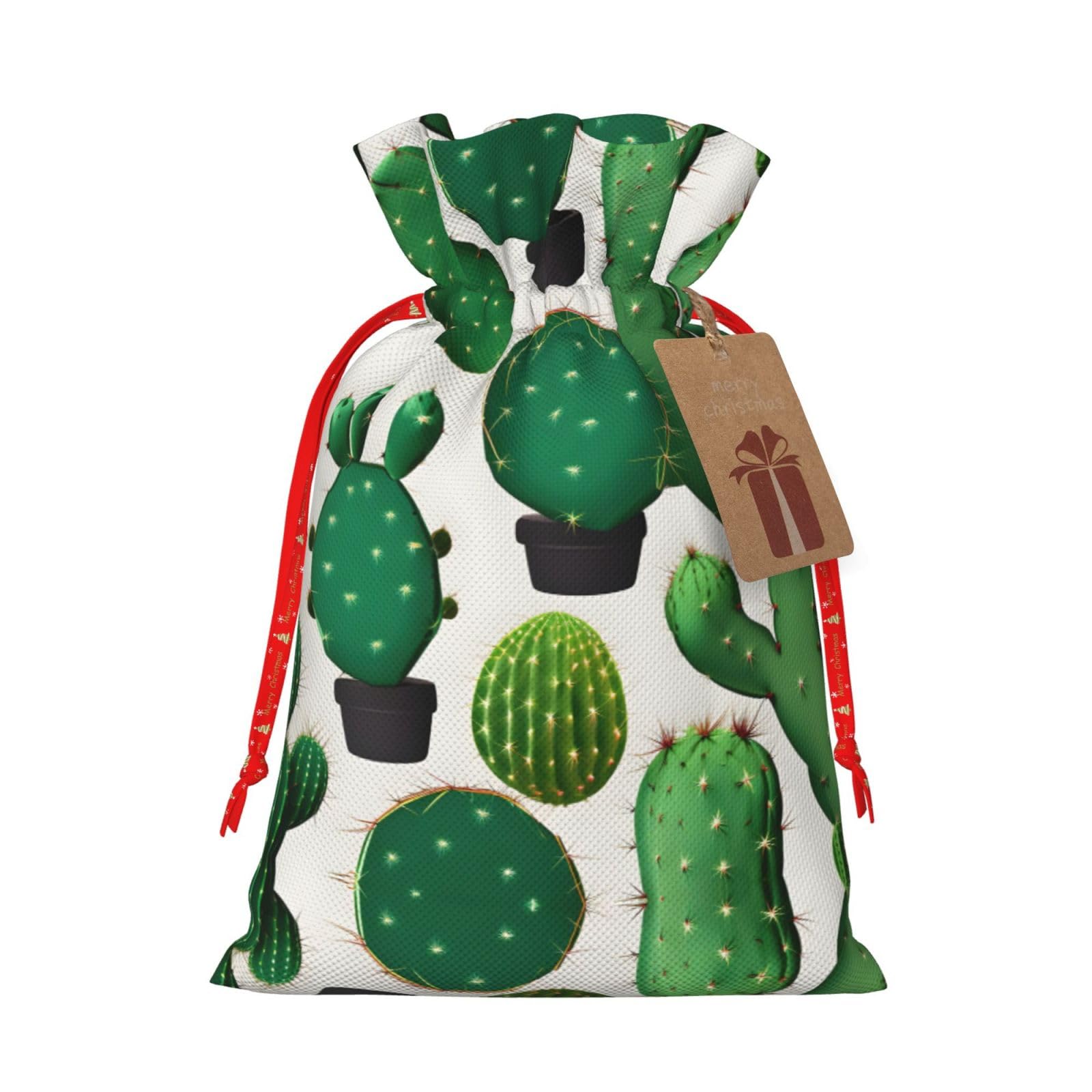 Grne Kaktus-Geschenktte  Urlaubskordel mit Kordelzug  perfekt fr  Weihnachtsgeschenke und als Handgepck : Amazon.de: Sonstiges