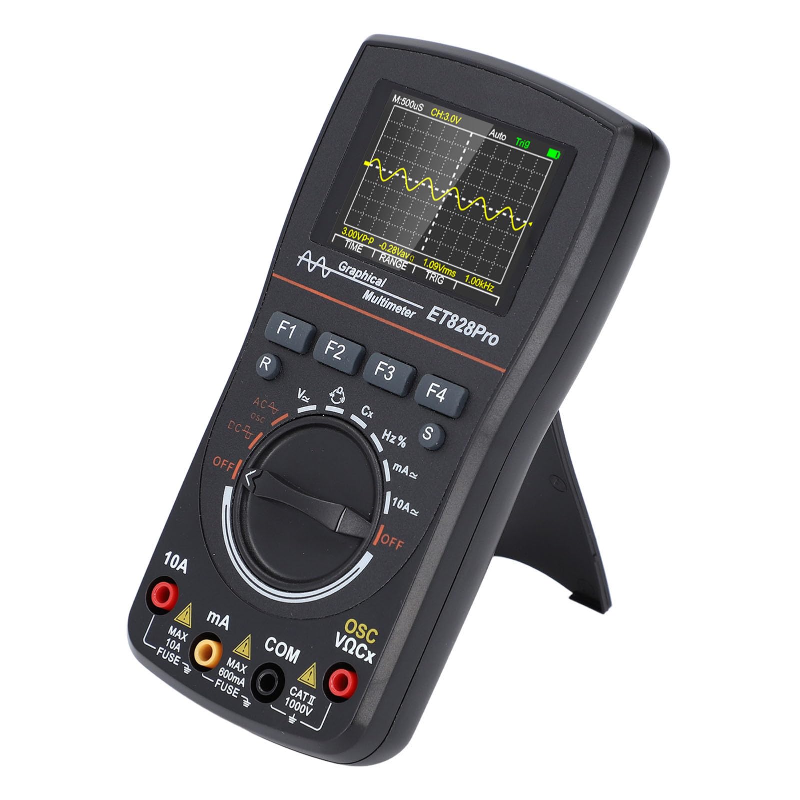 Handheld Digital Multimeter 2 in 1 50Msp 10MHz Bandwidth Multifunctional and Multimeter with LED Display and Storage Capacity