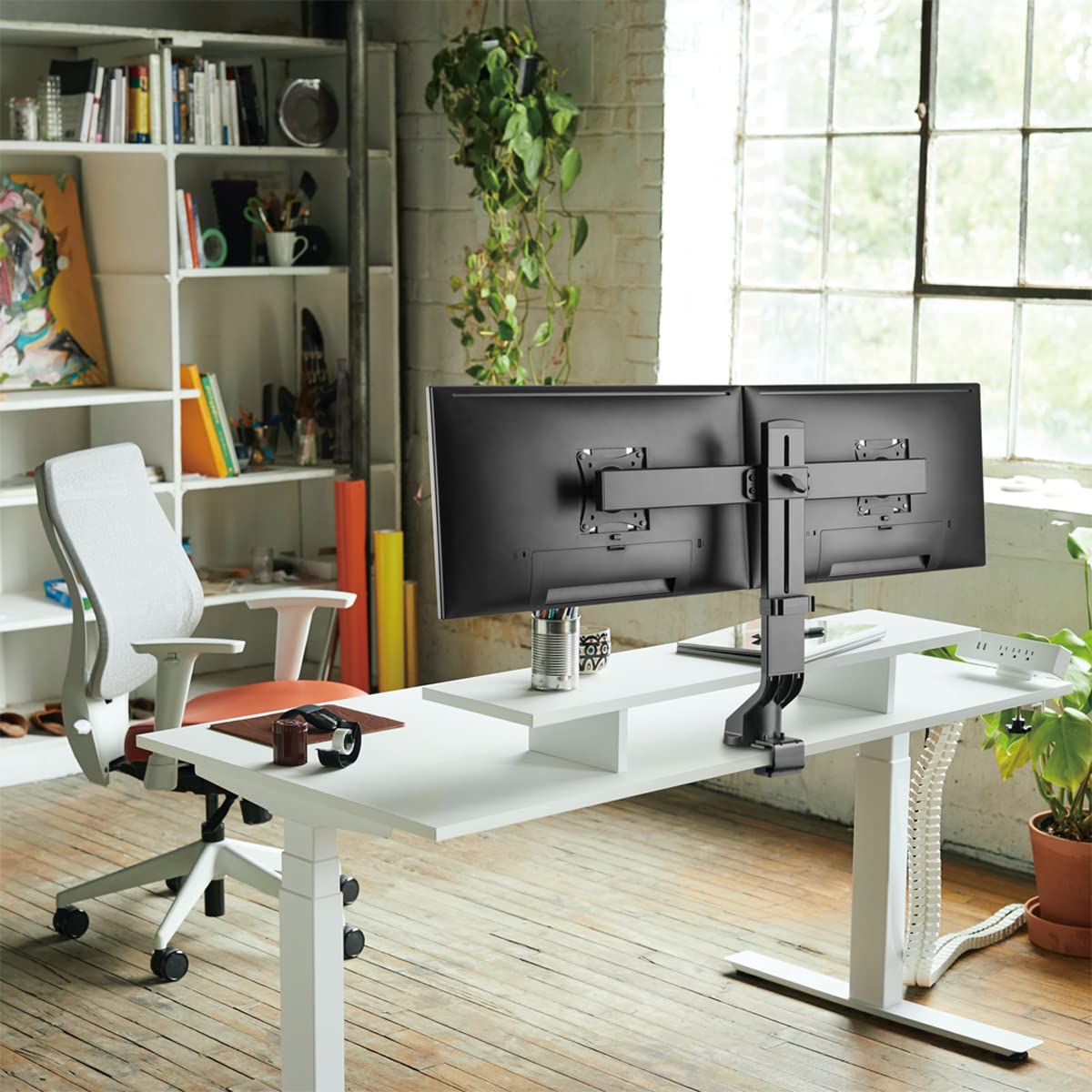 LogiLink BP0202 - Monitorhalterung für 17–57, Tragkraft bis 27 kg, Flat & Curved Screens, Material: Aluminium