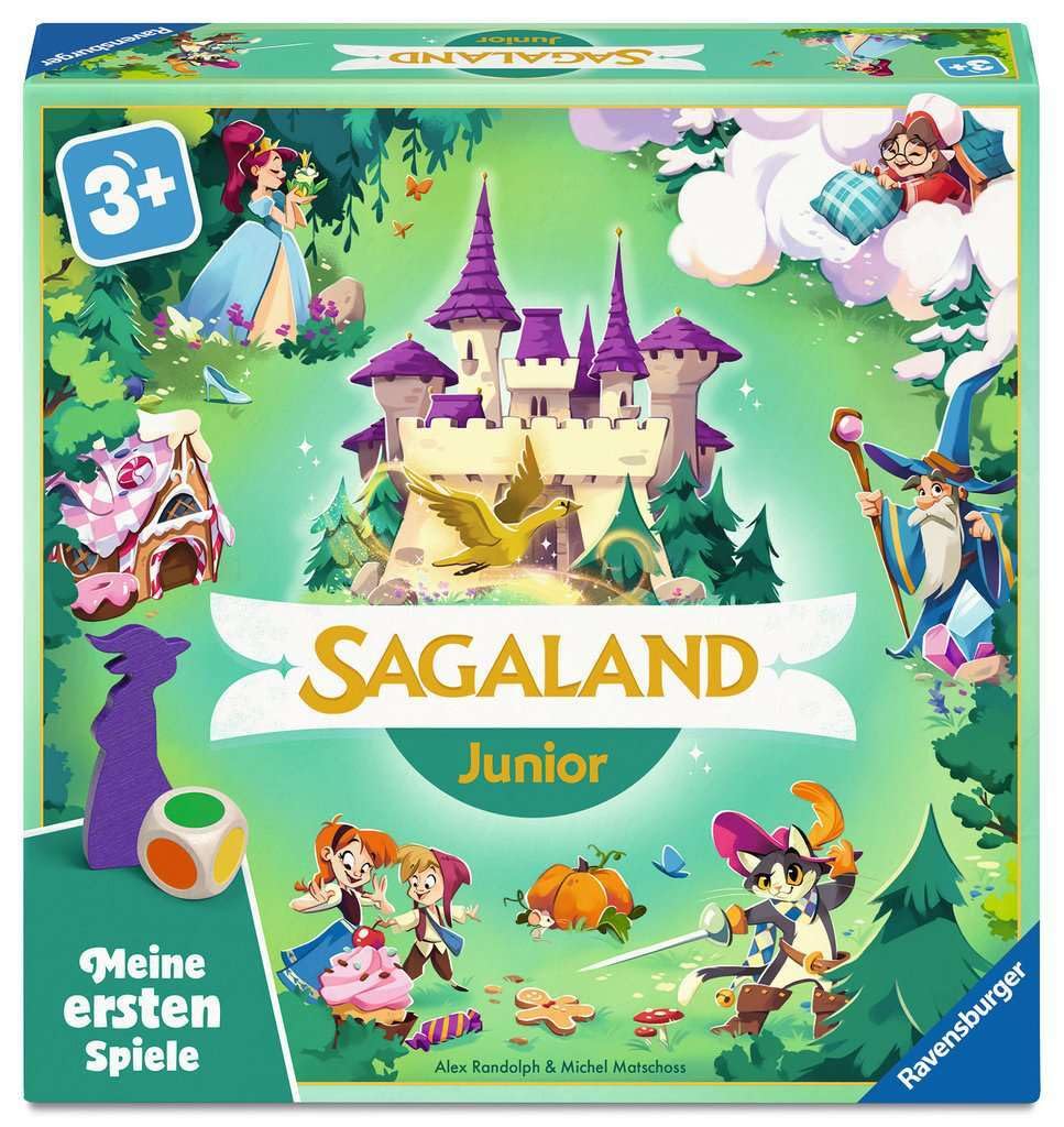 Ravensburger 12010007 Sagaland Junior - Meine ersten Spiele: Kinderspiel, Spiele 3 ab 3 Jahren, für 2-4 Spieler, Geschenk für Mädchen oder Junge