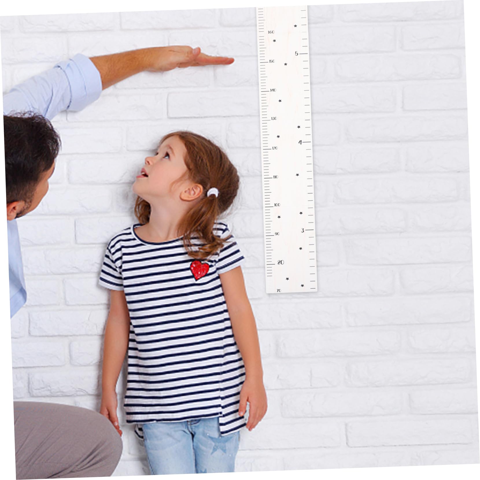 Gráfico De Altura De Madera Adhesivo Para Pared Medidor De Crecimiento Infantil Decoración Para Habitaciones Registro De Altura Seguro y Duradero Para Cumpleaños y Celebraciones