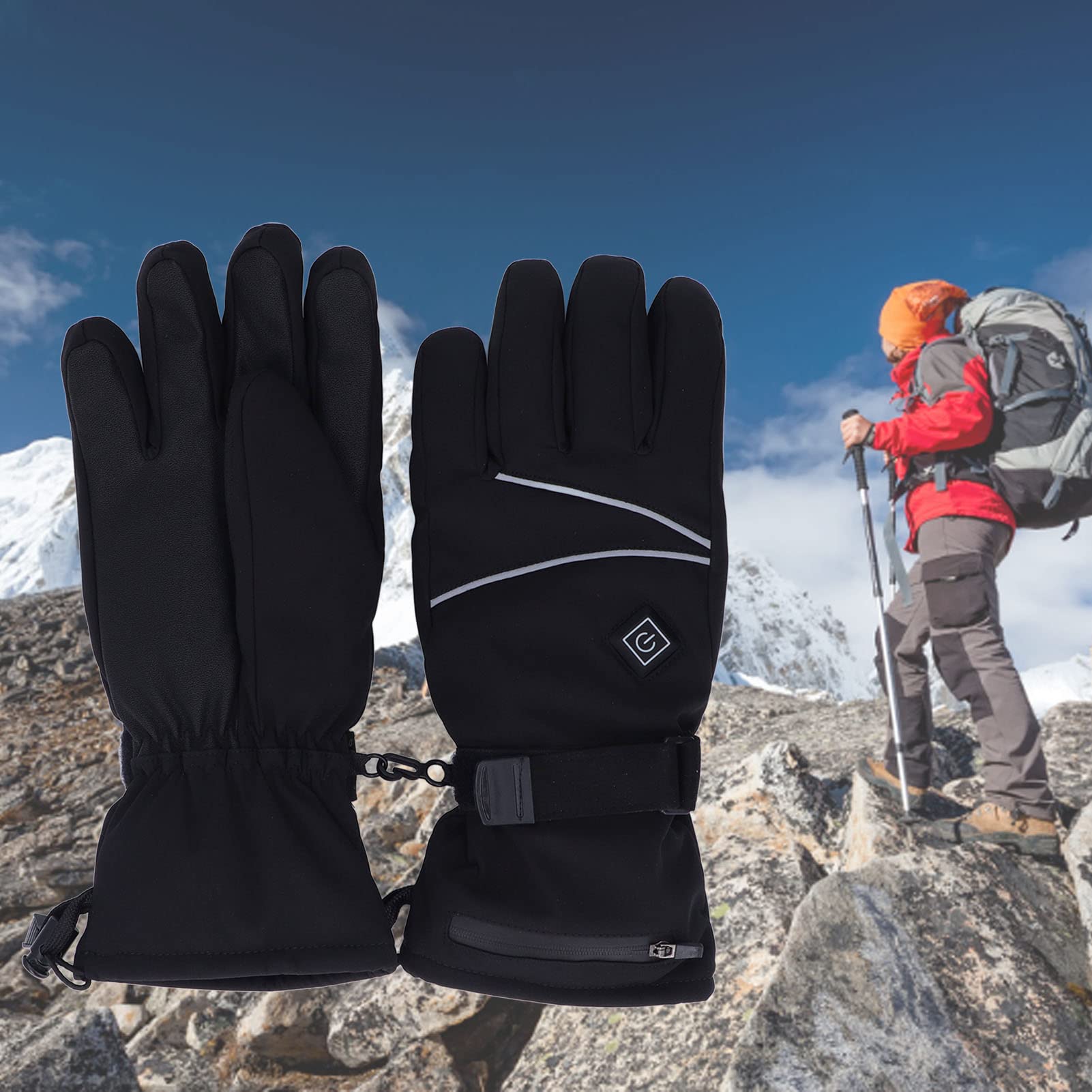 Guantes Calefactables para Hombres Y Mujeres, Guantes Calefactores Eléctricos Portátiles con Tres Ajustes de Temperatura, Guantes Térmicos Calefactores de Invierno para Exteriores, Ciclismo, Motocicle