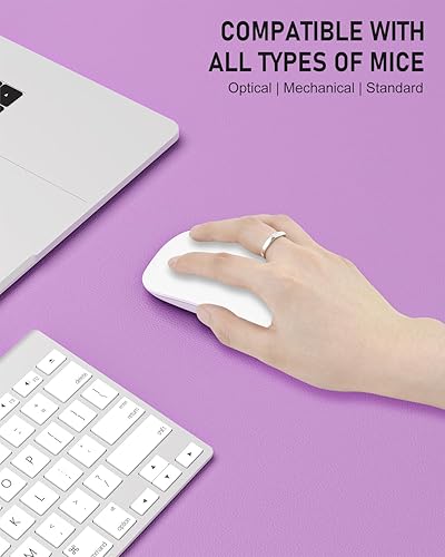 Miniatura 4 de Alfombrilla de escritorio, 60 x 35 cm, de piel sintética, antideslizante, alfombrilla grande para mouse para escritorio, impermeable, almohadilla de