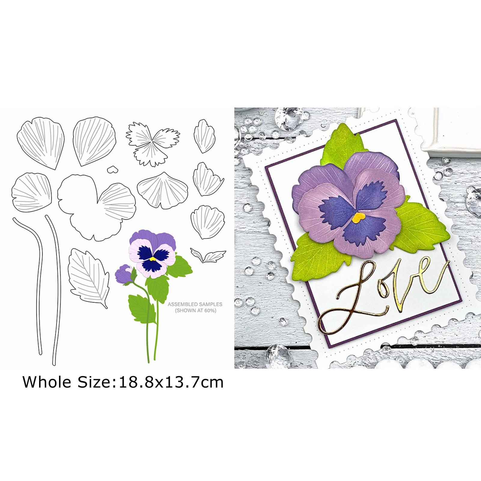 Juego de 5 Troqueles de Corte de Metal Flor Rosa Tulipanes diseño de Flores para DIY Scrapbooking Tarjeta Hacer álbum Foto Regalo de felicitación