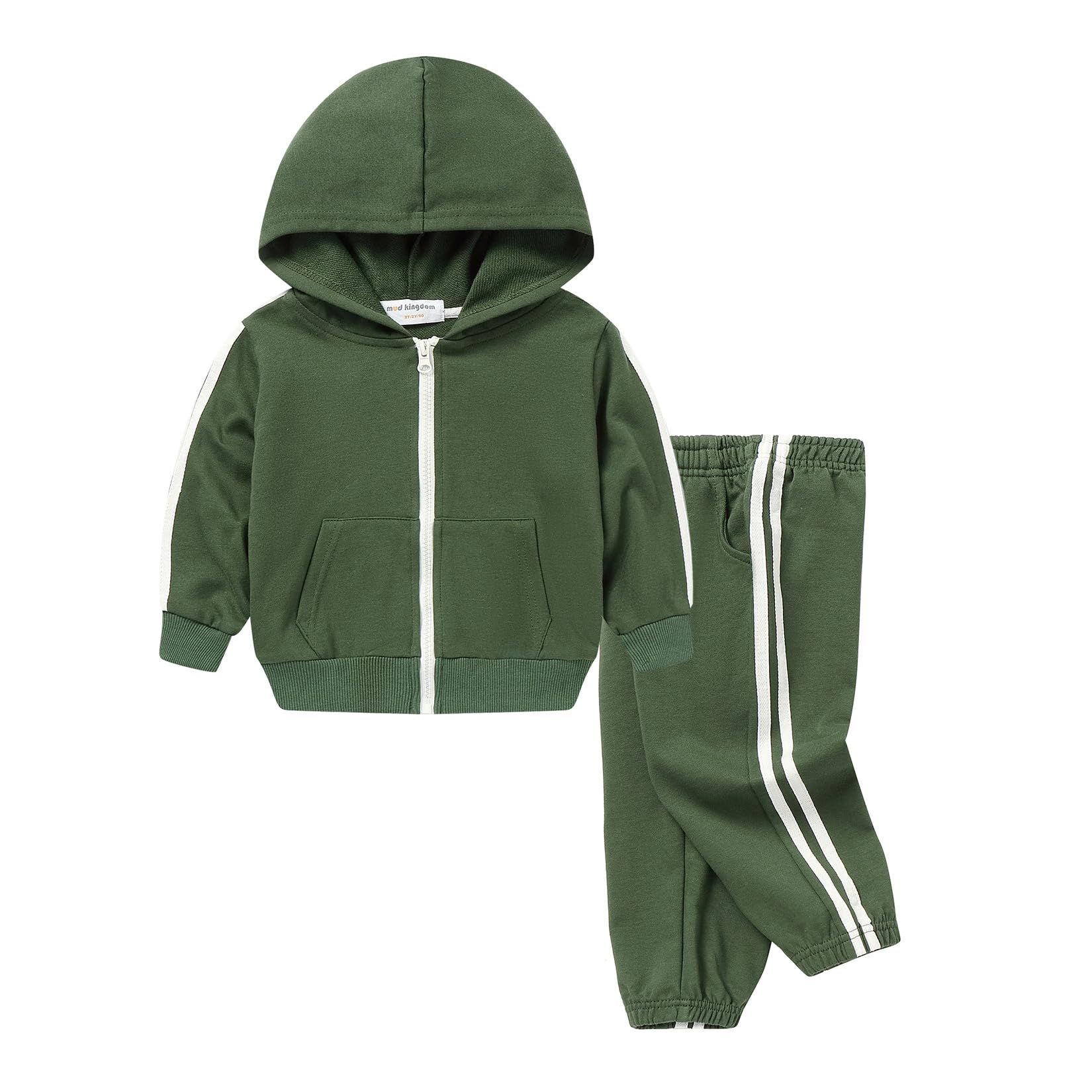 Mud Kingdom Little Boys Hooded Jogger Set Long Sleeve Casual Outfits Outerwear