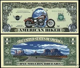 50 American Biker Million Dollar Bills with Bonus â€œThanks a Millionâ€ Gift Card Set