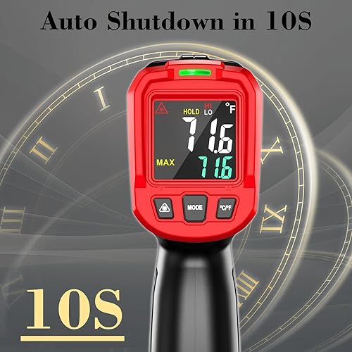 Miniatura 8 de FKM Pistola de termómetro infrarrojo, pistola de temperatura láser sin contacto para industrial, HVAC, motor, cocina de cocina, pistola de