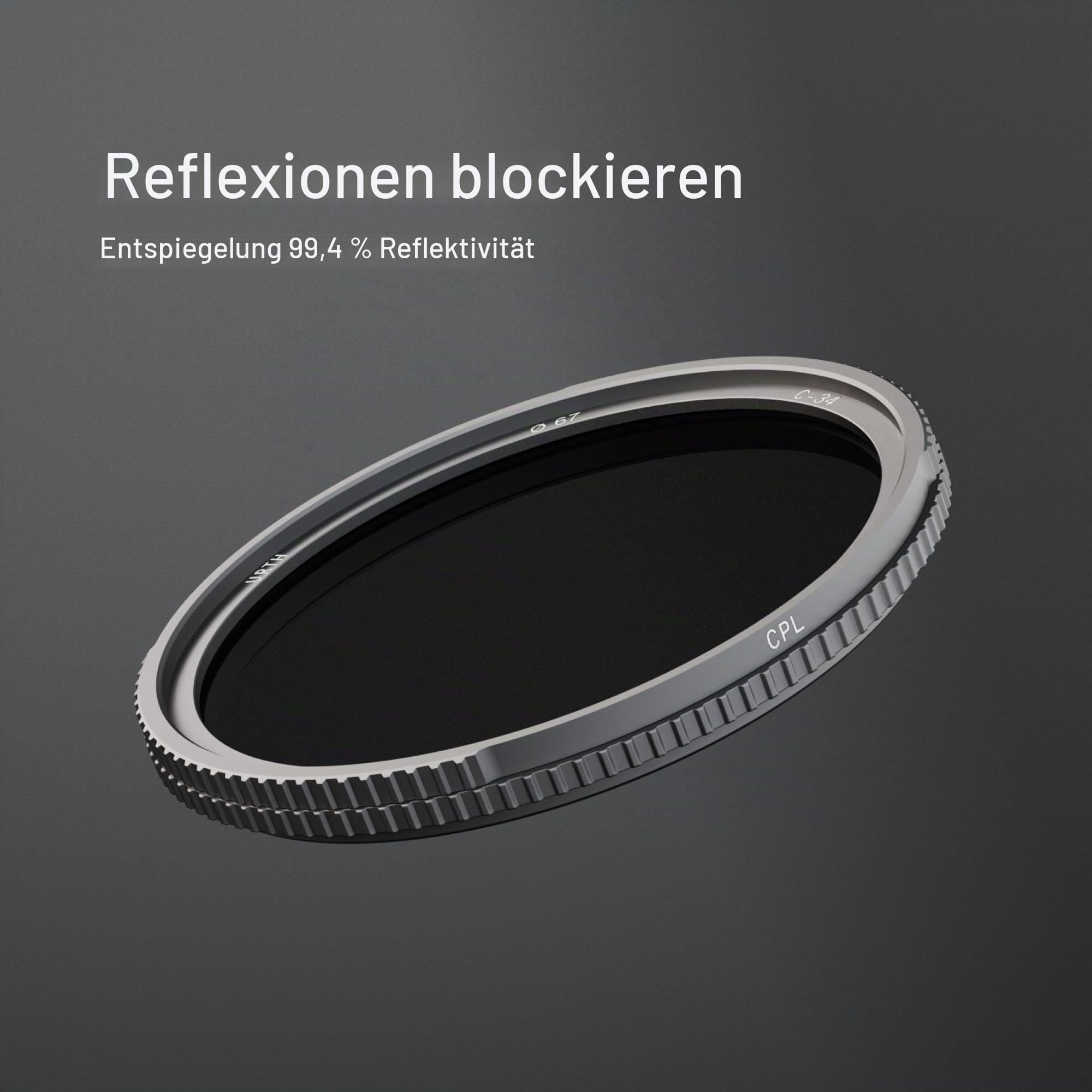 Urth 72 mm Zirkularer Polfilter (polarizationsfilter) CPL Filter (Plus) – ultraschlanker, 30-lagiger nanobeschichteter Kamera-Objektivfilter