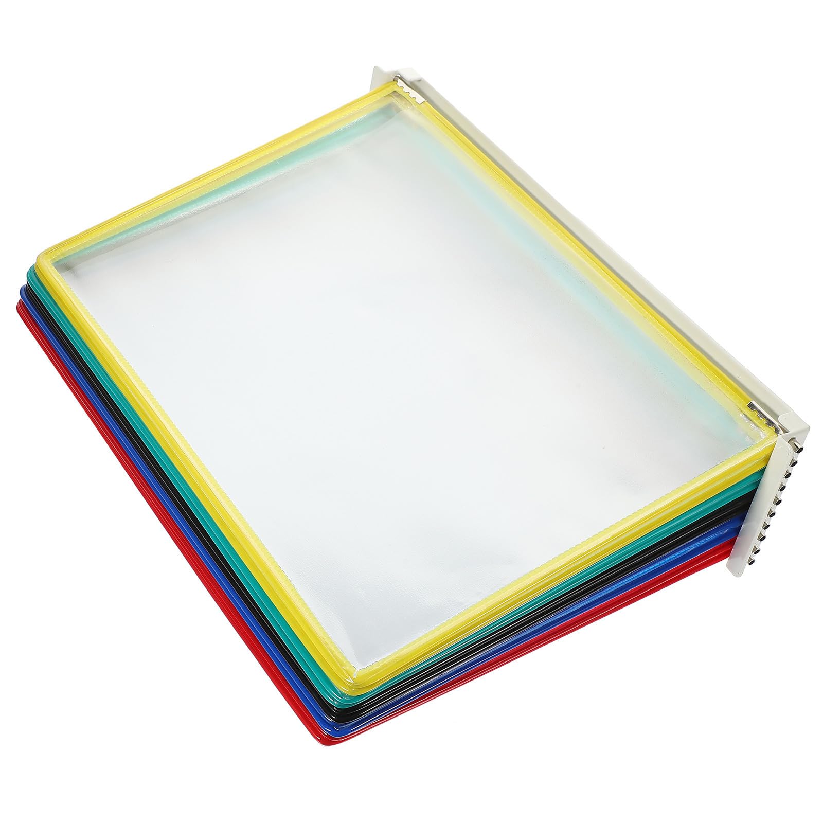 VICASKY Porta Documenti da Parete in Metallo e Pvc, Organizer per Riviste e Libri Struttura Semplice, per Scuole e Sale Riunioni, Pratico per Organizzare Documenti