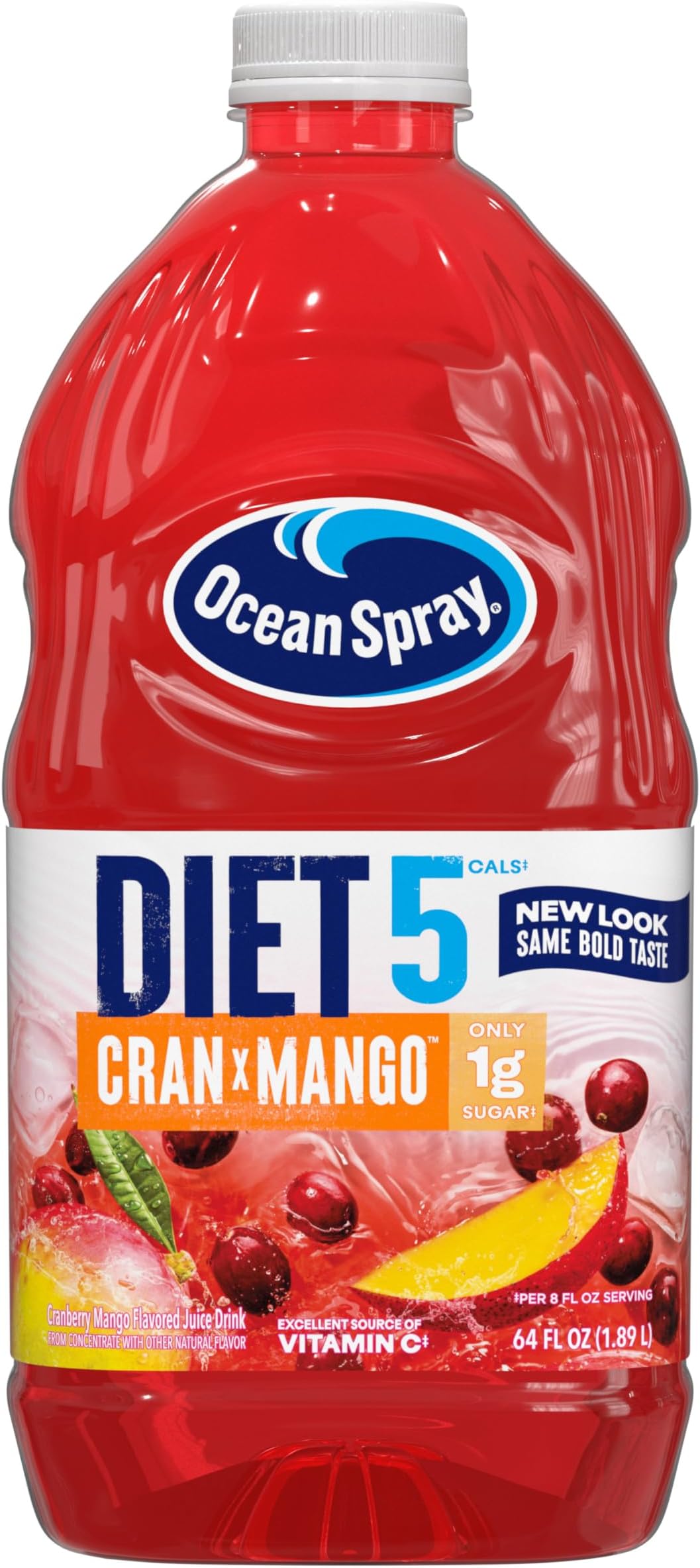 Ocean Spray® Diet Cran-Mango™ Cranberry Mango Juice Drink, 64 Fl Oz Bottle (Pack of 1)