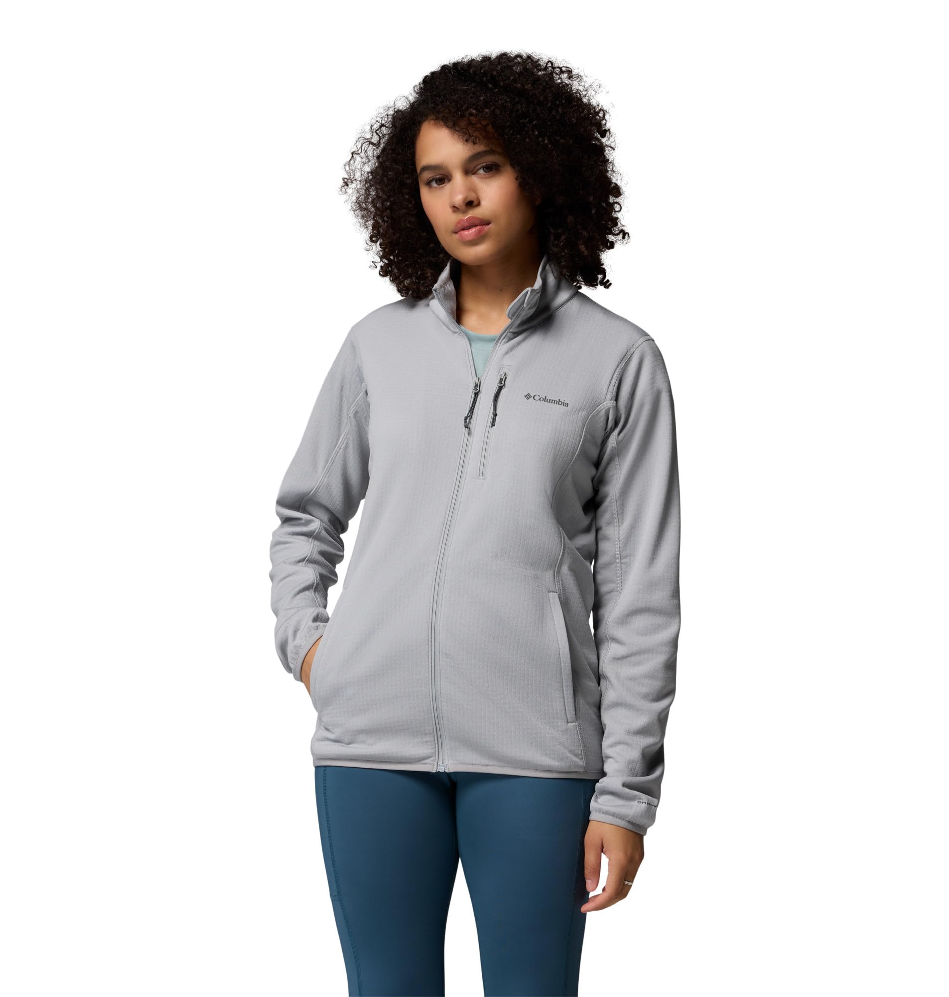 Columbia Women's Grey Essential Hike™ Grid Fleece Fullzip in Size 14, Sports Direct