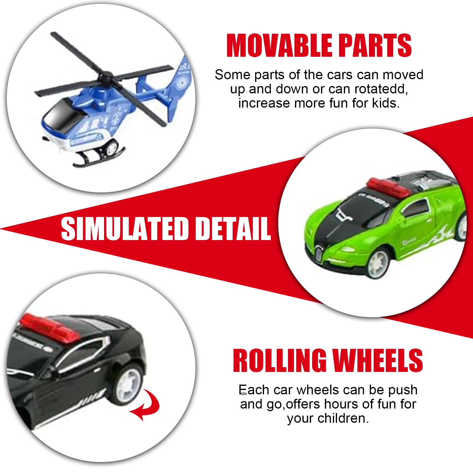 YUSHWENPTY 6 Auto Spielzeug - Farbwechselnde Mini Autos Für Kinder Ab 3 Jahre