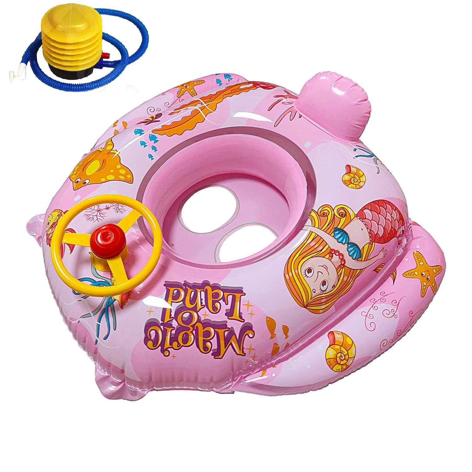 Niwlix Swimming Tube for Kids with Manual Pump Baby Swimming Tube Safe Anti-flip Inflatable Swimming Floats for Kids Swimming Accessories for Kids Swimming Pool Tube Swimming Ring Baby Float (Pink) (B0D4VSZSJ7) Amazon Price History, Amazon Price Tracker