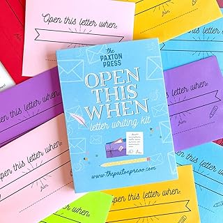 Open When Letter Writing Kit, 12 Stationery Cards with Envelopes, Gift B...