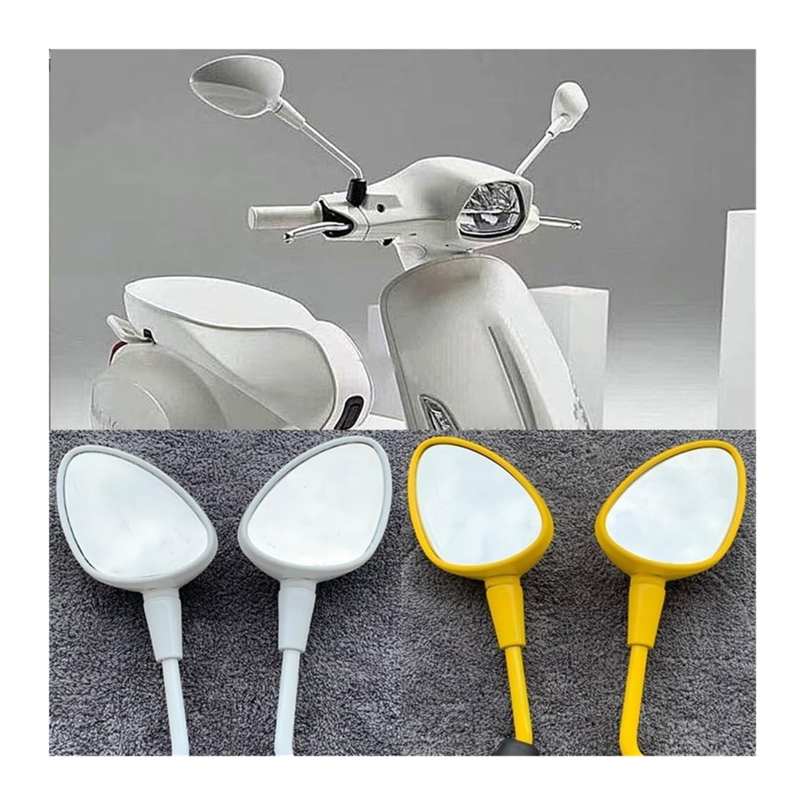 Juego de Espejos retrovisores para Motocicleta Vespa Sprint Primavera 150 Accesorios para Motocicleta Espejos retrovisores (Amarillo)