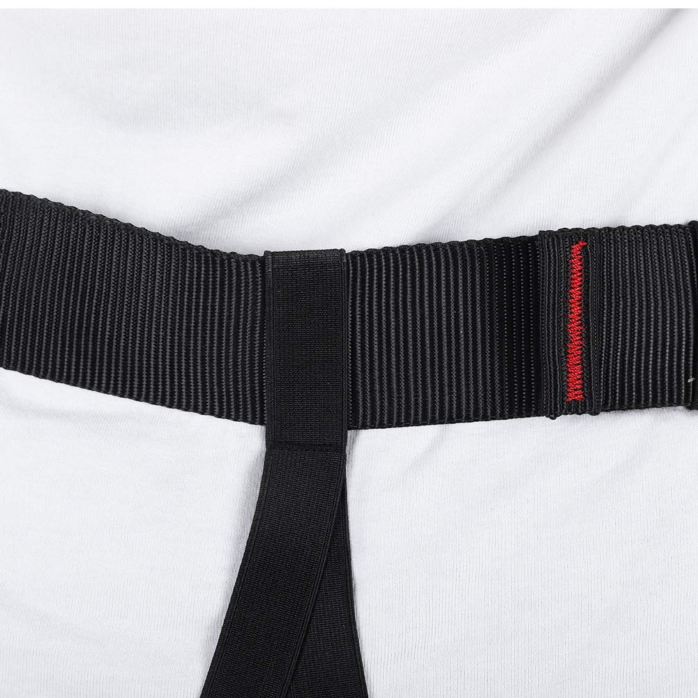 SwaYve Cinturón de Seguridad para Trabajos Aéreos Cinturón de Seguridad de Medio Cuerpo, Arnés de Escalada Cinturón de Seguridad para Exteriores para Trabajos de Escalada en Techos/Black