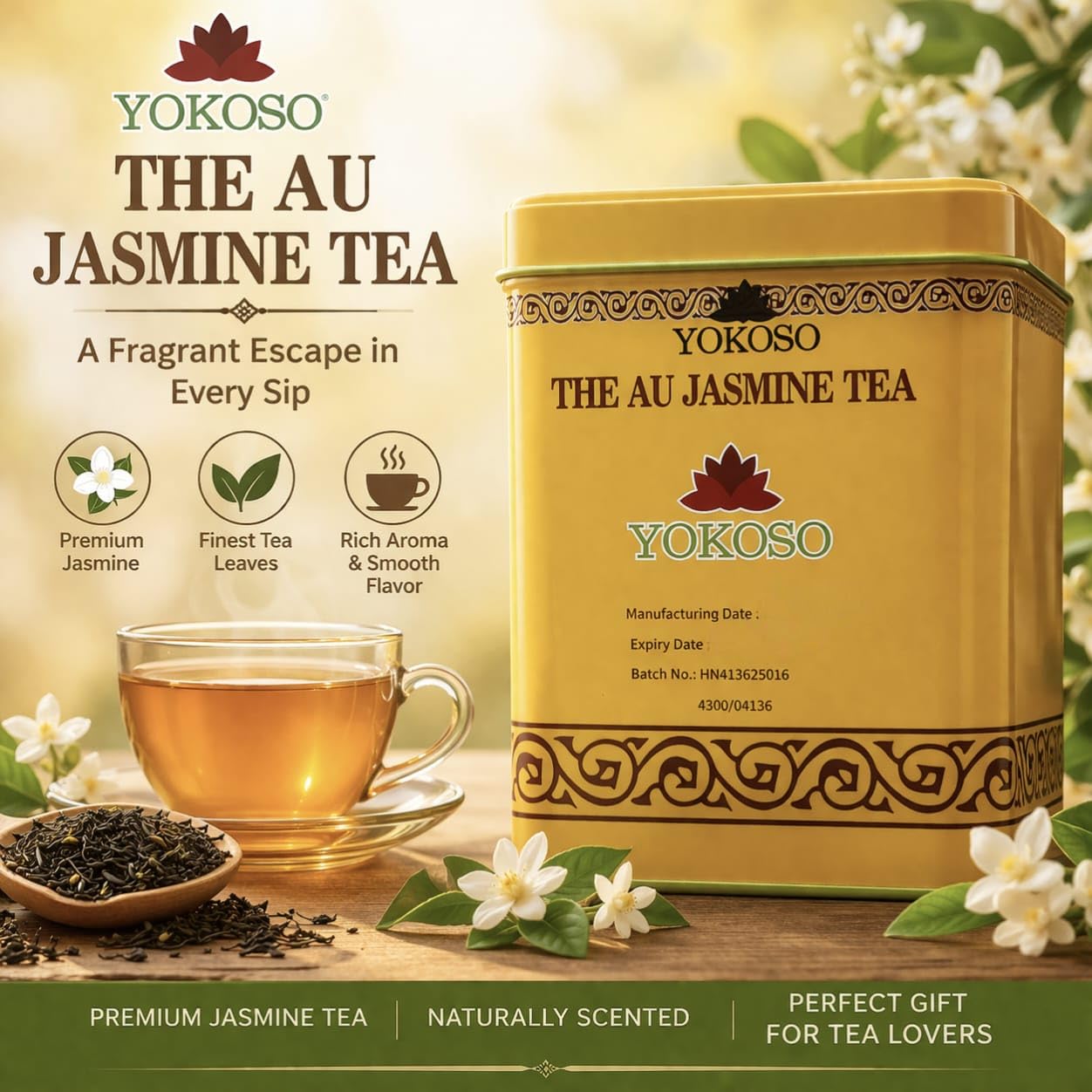 YOKOSO JAISMINE TEA 227GM 3